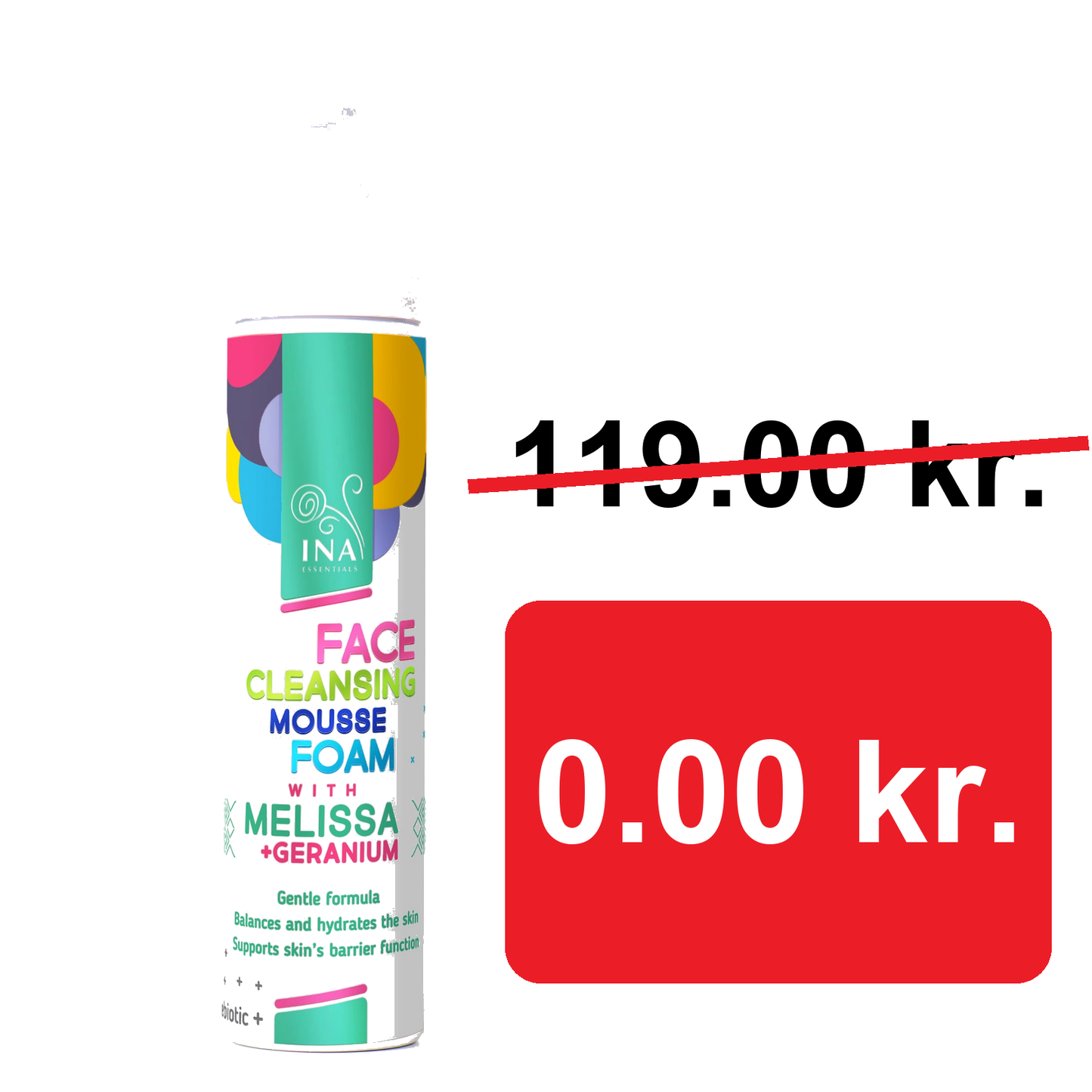 + Gave Naturlig Renseskum til Ansigtet med Citronmelisse og Geranium - til alle hudtyper