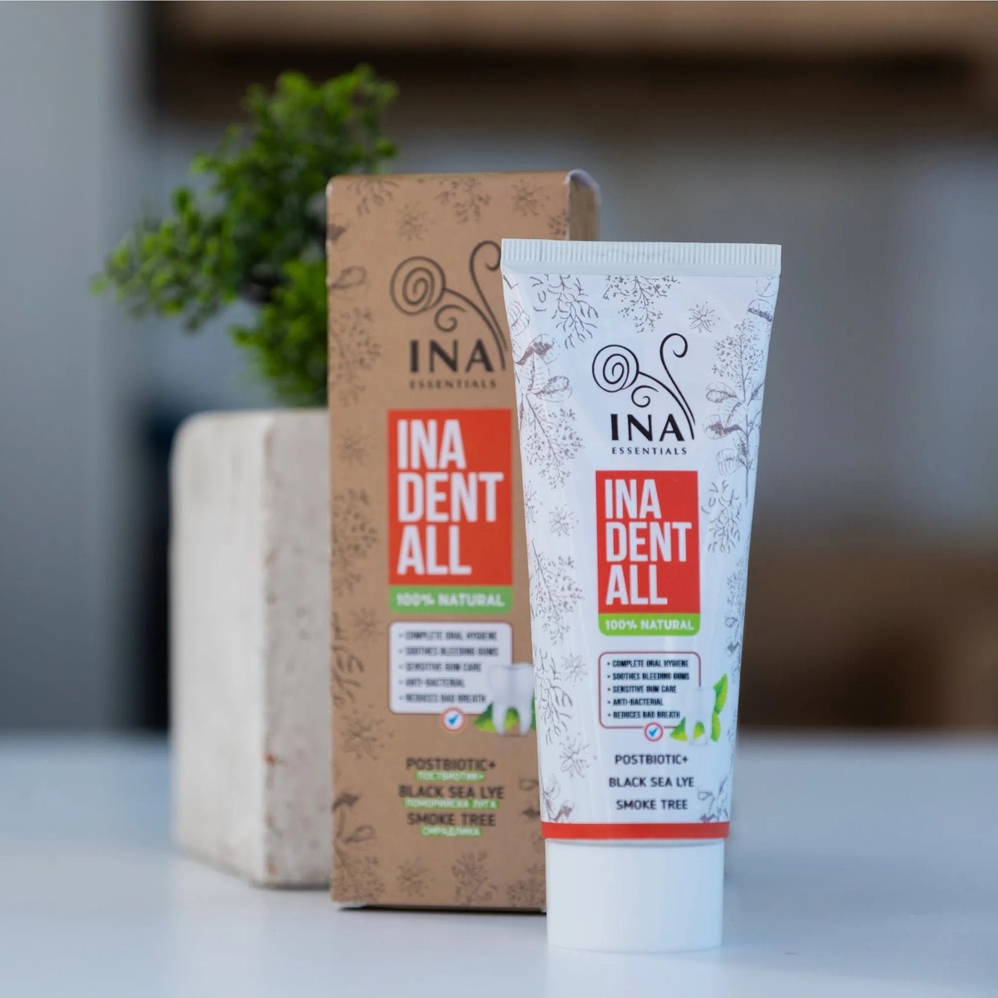 + Gave Naturlig Fluorfri Tandpasta - Ina Dent-All