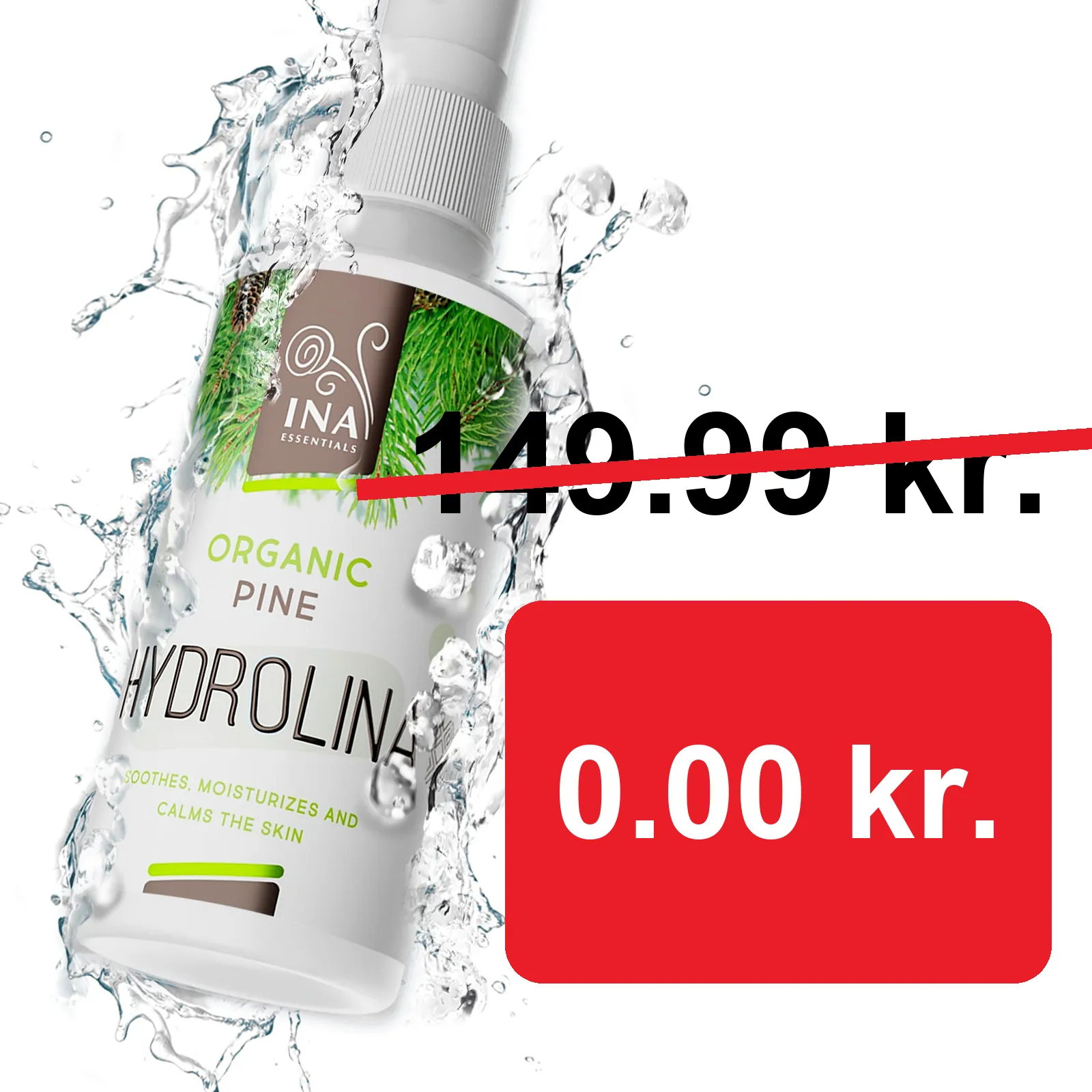 + Gave Økologisk Fyrrenålevand - Hydrolina - Spray til Neglesvamp og ildelugtende fødder