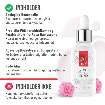 Intensivt anti-aging ansigtsserum med økologisk rosenolie – Rose Elixir