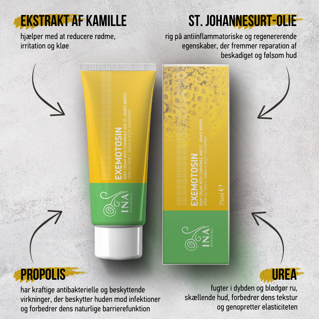 + Gave Creme til psoriasis, eksem og irriteret hud - med johannesurt, kamille og propolis