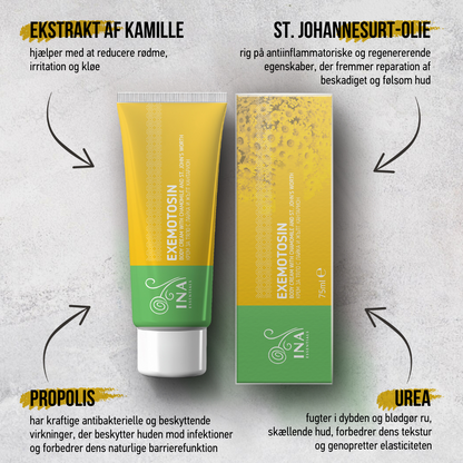 + Gave Creme til psoriasis, eksem og irriteret hud - med johannesurt, kamille og propolis