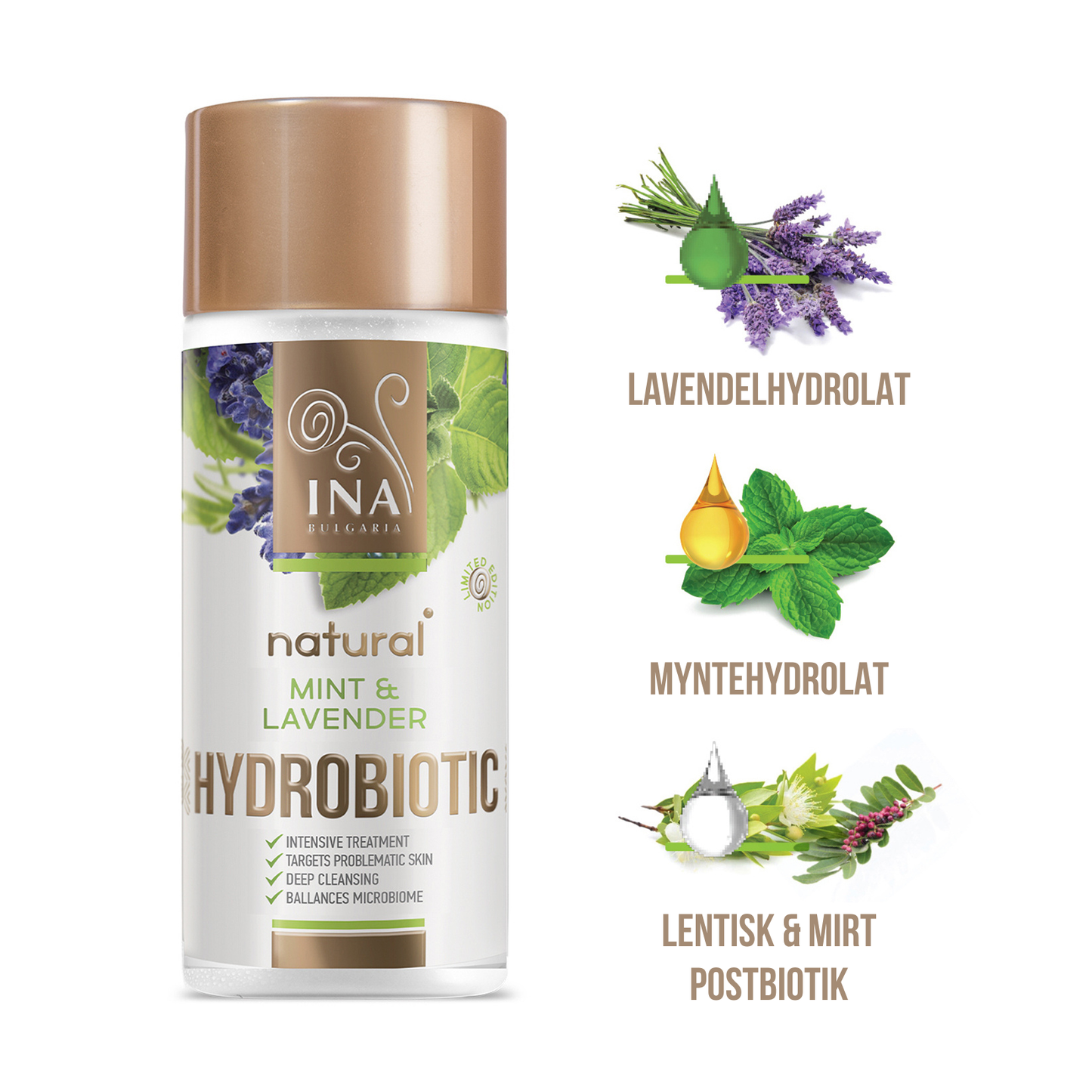 Hydrobiotic - Lavendel og Pebermynte - intensiv pleje til Akne