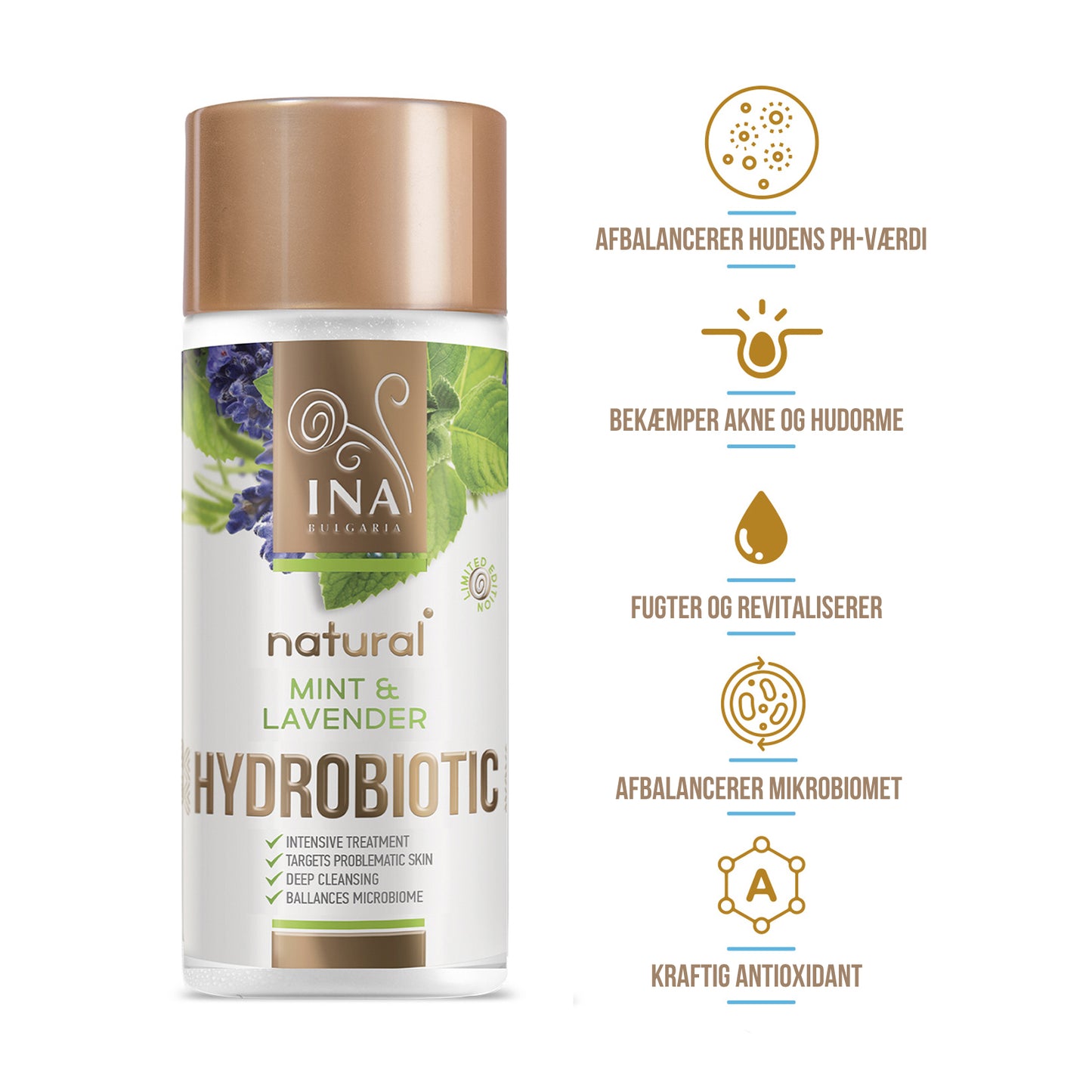 Hydrobiotic - Lavendel og Pebermynte - intensiv pleje til Akne