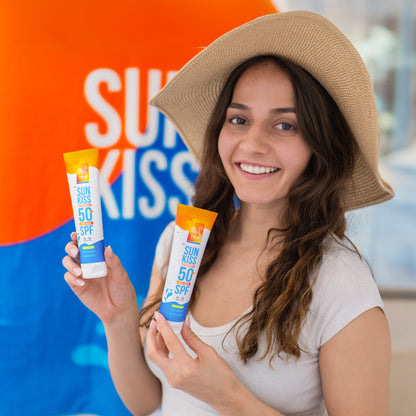 SÆRLIG ADGANG Familiepakke til solbeskyttelse – 3x gratis: Naturlig solcreme til ansigt og krop med SPF 50+ og økologisk hvid fyr
