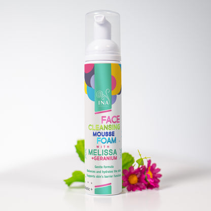 Naturlig Renseskum til Ansigtet med Citronmelisse og Geranium - til alle hudtyper