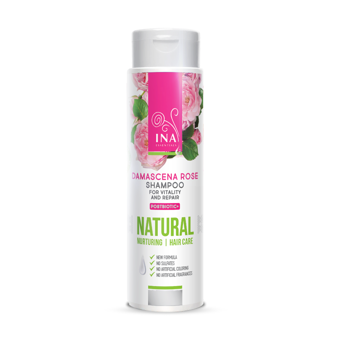 Naturlig Rose Shampoo til Tørt og Beskadiget hår