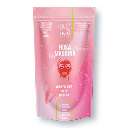 SÆRLIG ADGANG Ansigtsmasker - Rose Maskina - varig pleje til Moden og Tør hud