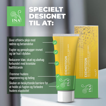 SÆRLIG ADGANG Køb 2 cremer til psoriasis, eksem og irriteret hud + 1 økologisk kamillevand