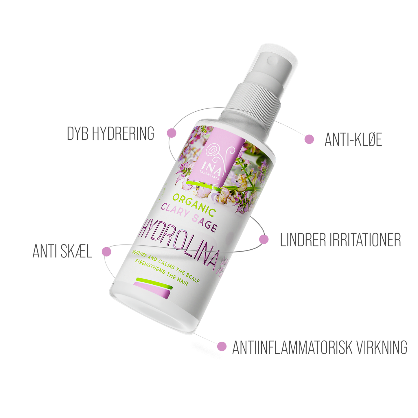 SÆRLIG ADGANG Økologisk Salvievand - Hydrolina til Skæl og Kløe hovedbund