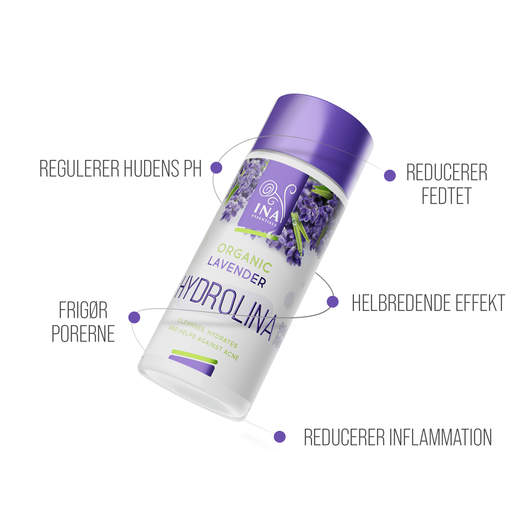 3x Lavendel Hydrolina til Akne