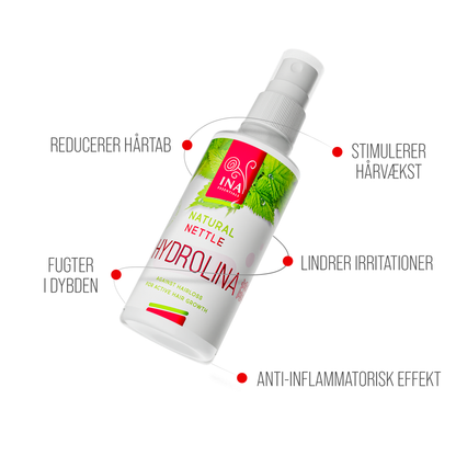 SÆRLIG ADGANG Vild Brændenældevand Hydrolina - Hårspray til Hårtab og Fedtet hår