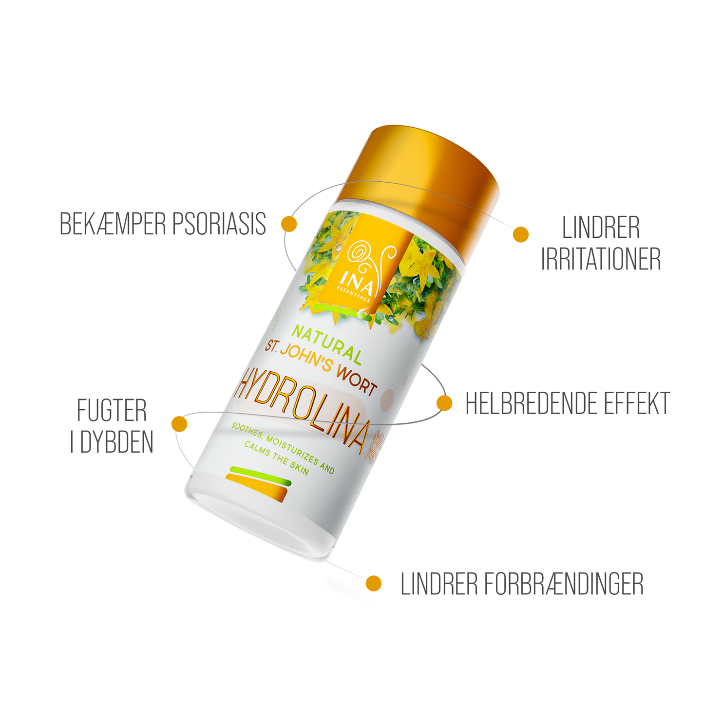 SÆRLIG ADGANG Vildt Johannesurt Vand - Hydrolina til Psoriasis og Irriteret hud