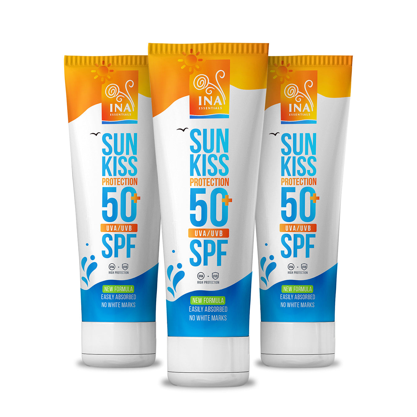 SÆRLIG ADGANG Familiepakke til solbeskyttelse – 3x gratis: Naturlig solcreme til ansigt og krop med SPF 50+ og økologisk hvid fyr