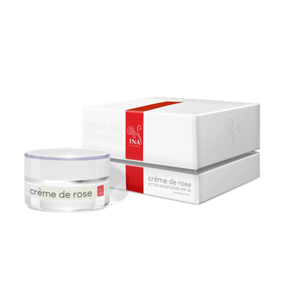 SÆRLIG ADGANG Crème de rose - Fugtighedscreme med SPF30 - stærkt beriget med Økologisk Rose æterisk olie