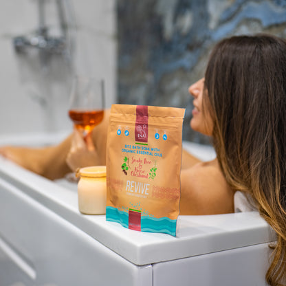 SÆRLIG ADGANG Revive - Badesalt med Parykbusk og Hestekastanje til pleje af Æreknuder og Efter fødslen