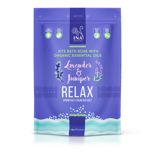 Relax - Badesalt med Lavendel og Enebær til Afslapning og Stresslindring