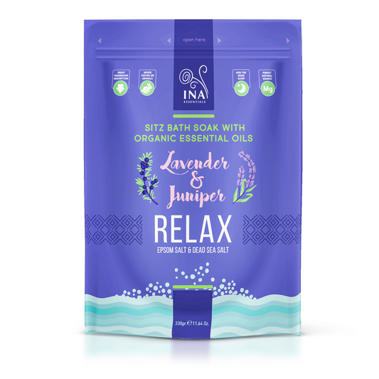 Relax - Badesalt med Lavendel og Enebær til Afslapning og Stresslindring