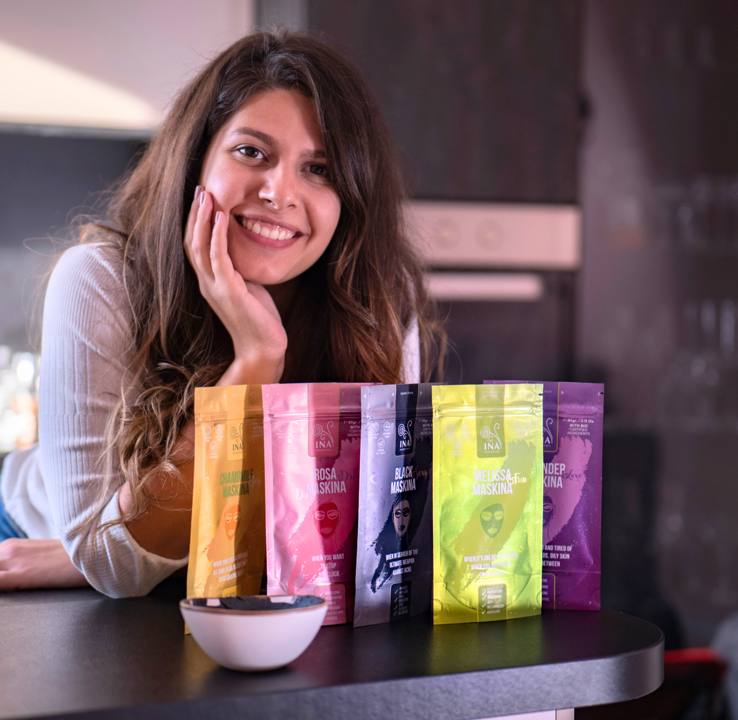 Ansigtsmasker - Lavendel Maskina - varig pleje til fedtet Problemudsat hud