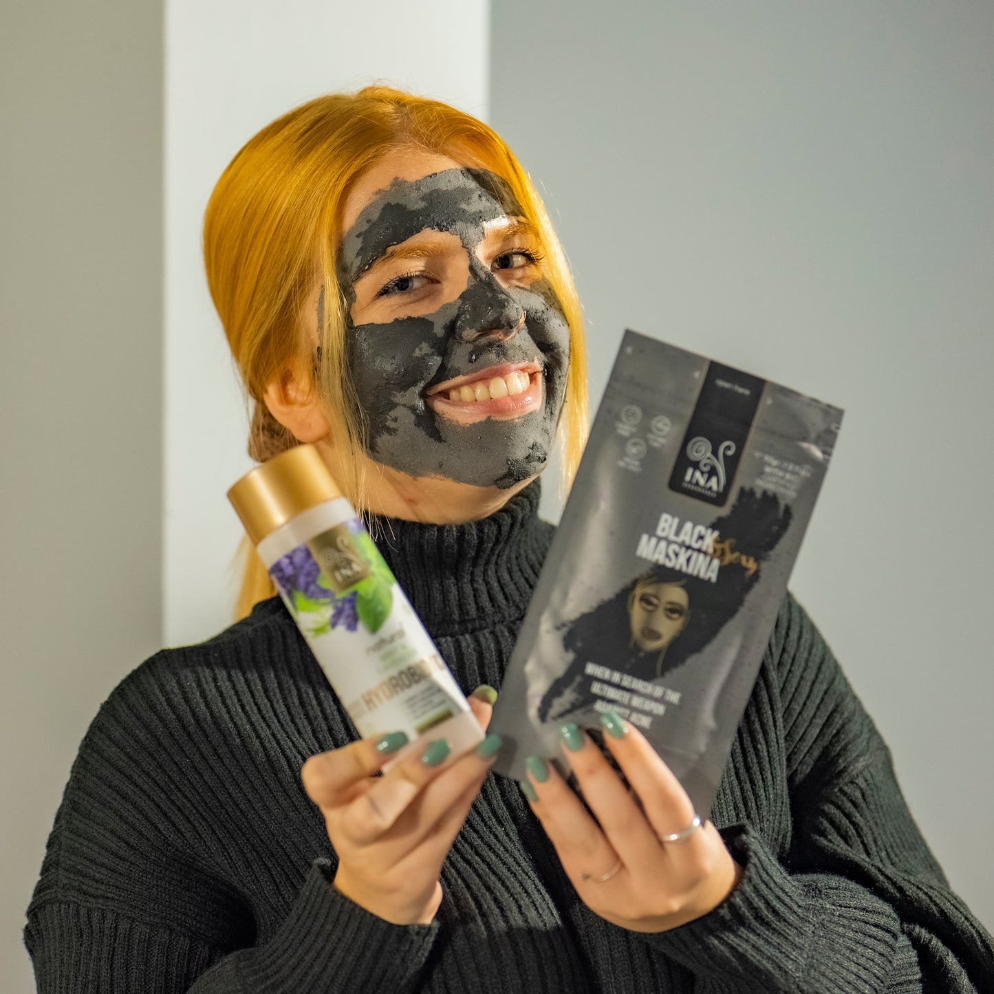 + Gave Ansigtsmasker - Sort Maskina - varig pleje til Akne og Hudorme