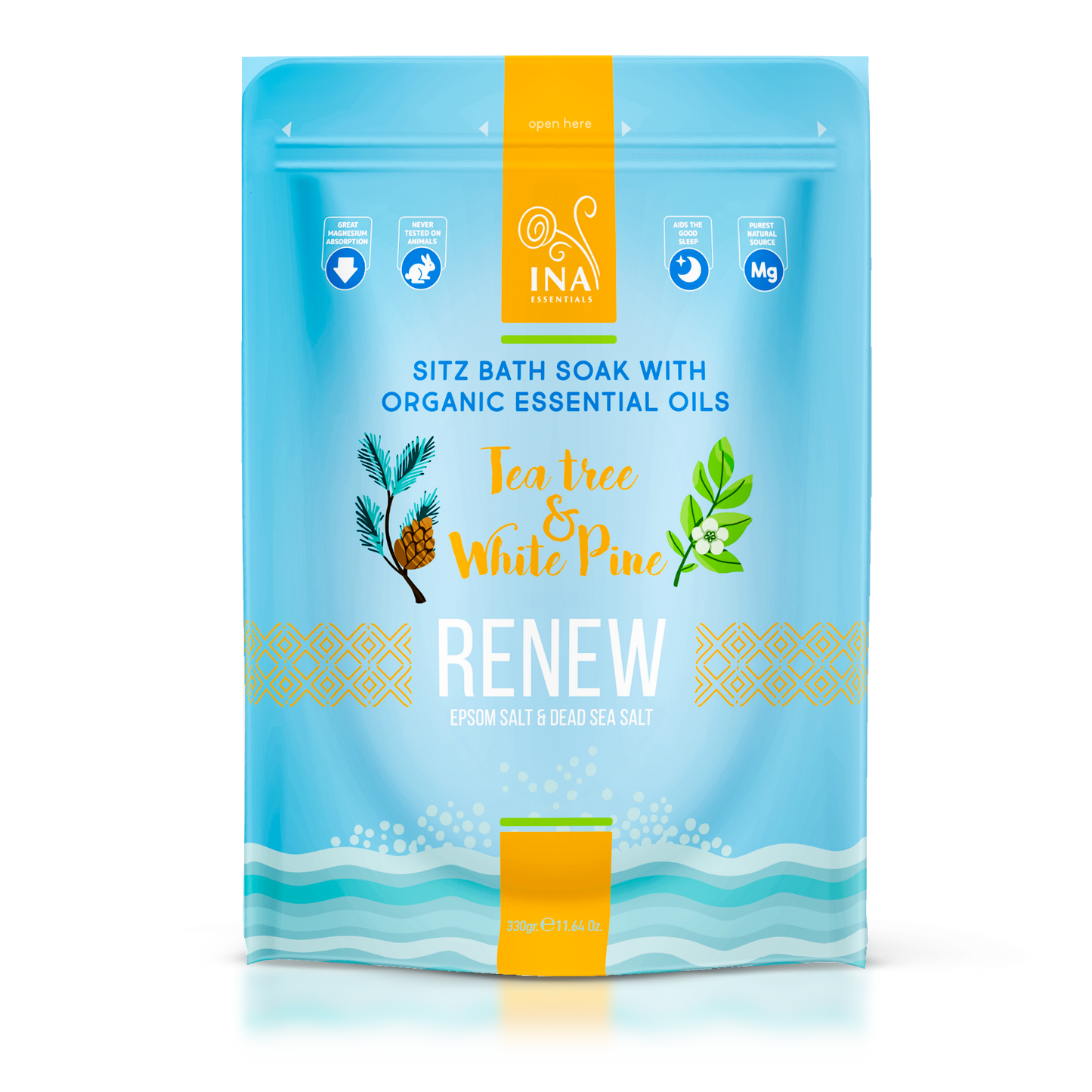 Renew - Badesalt med Tetræ og Fyrrenåleolie til Trætte ben og Neglesvamp