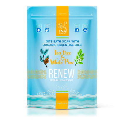 Renew - Badesalt med Tetræ og Fyrrenåleolie til Trætte ben og Neglesvamp