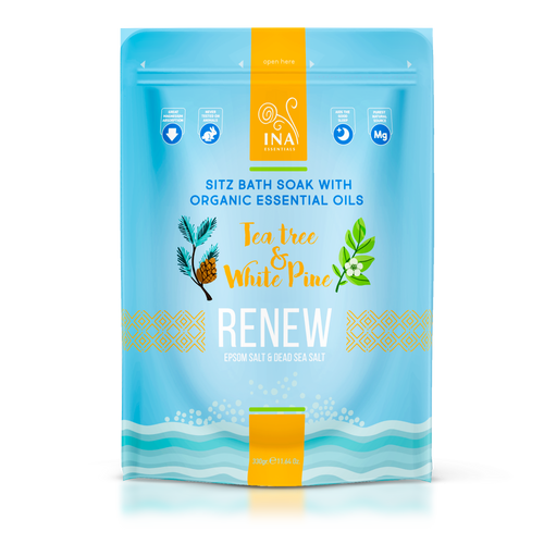 Renew - Badesalt med Tetræ og Fyrrenåleolie til Trætte ben og Neglesvamp