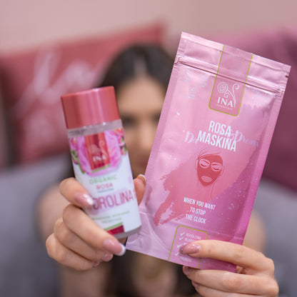 SÆRLIG ADGANG Ansigtsmasker - Rose Maskina - varig pleje til Moden og Tør hud